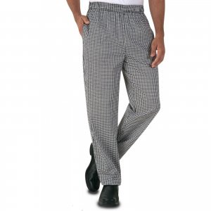 Black and White Checkered Chef Pant